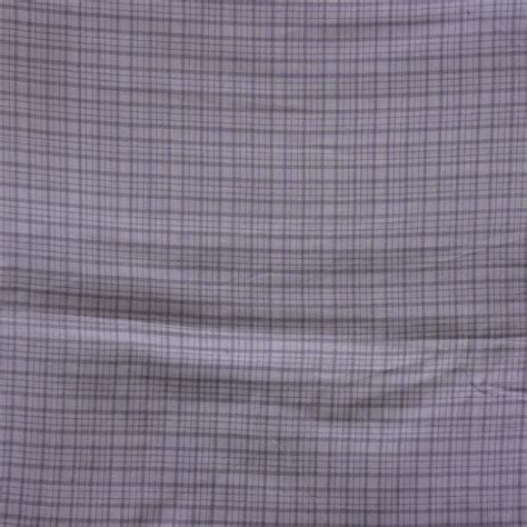 Pure Cotton Handloom Grey With Checks Woven Fabric – Sanskruti