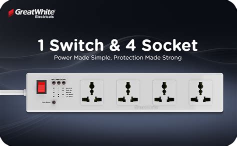 PLUGit Spike Guard (1 Switch & 4 Socket) : Amazon.in: Home Improvement