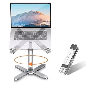 Calmora Ergonomic Laptop Riser Telescopic 360 Rotating Laptop Stand for ...