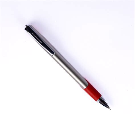 Carlton London Silver & Red Ball Pen Smooth Ink Writing Pen with Grip ...