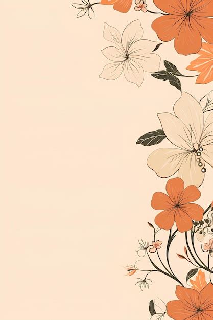 Paper list with lines simple line flower background | Premium AI ...