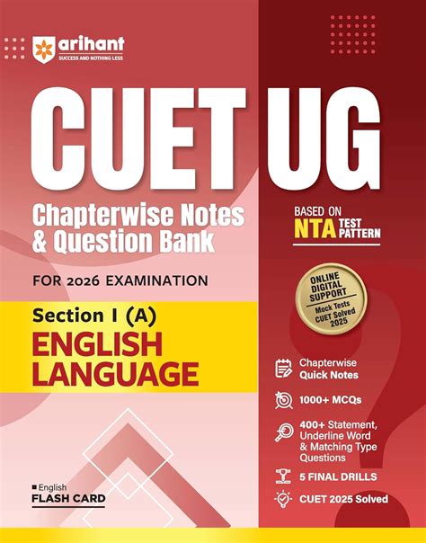 Arihant CUET UG English Language Section I (A) Chapterwise Notes ...