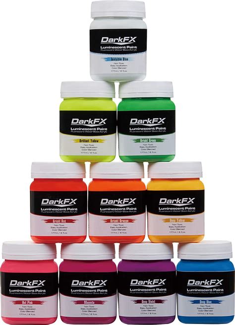 Antari DarkFX UV Luminescent Paint Variety Pack - 10 India | Ubuy