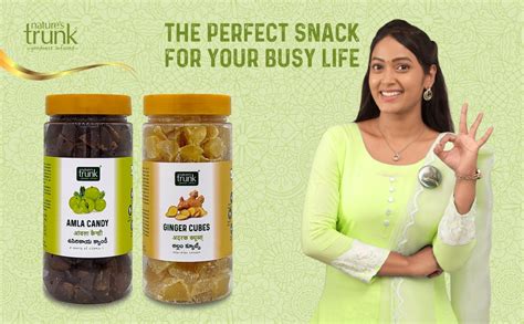 Nature's Trunk - Amla Candy & Ginger Cubes | Combo Pack 250g Each ...
