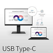 BenQ GW2485TC 24" 1920x1080p IPS Full HD| Daisy Chain| USB-C (60W PD ...