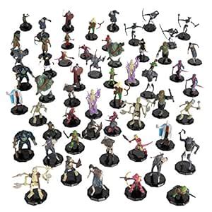 Buy 56 Fantasy Mini Figures- All Unique Designs- 1" Hex-Sized ...