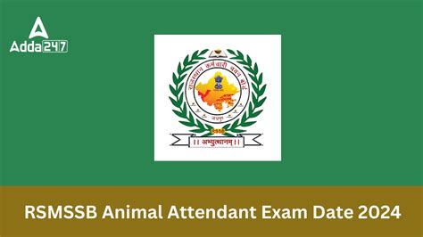 RSMSSB Animal Attendant Exam Date 2024 Out, Check Exam Schedule
