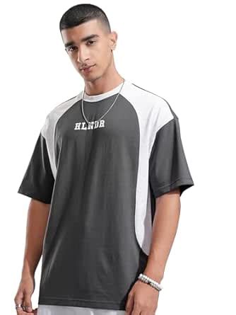 Buy Highlander Men's Oversized Fit T-Shirt (HLTS005279_Grey XS) at ...