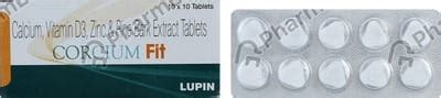 Corcium Fit Strip Of 10 Tablets: Uses, Side Effects, Price & Dosage ...