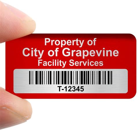 Buy SmartSign Custom Asset Labels with Barcode - Property ID Labels | 0 ...
