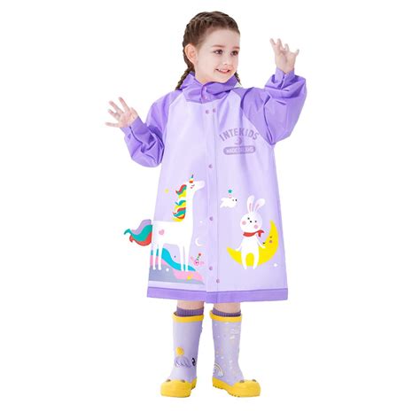 Little Surprise Box 3d Unicorn Lilac Sleeves & Hood Knee Length ...