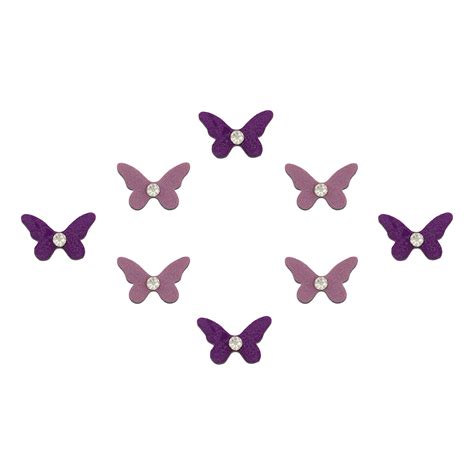 Comet Busters® Purple Butterfly Velvet, Diamond Bindi (8mm ...