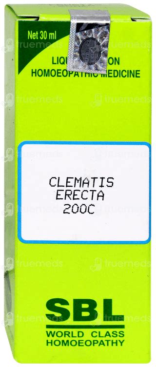 Sbl Clematis Erecta 200 C Dilution 30 Ml - Uses, Side Effects, Dosage ...