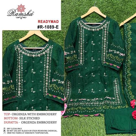 Ramsha R 1089 E To H Ready Made Pakistani Suits Collection