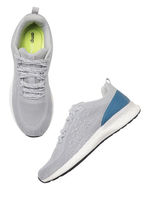 Amp Men’s Knitted Lace-Up Sneakers AM002-GREY – Amp. A Major Philosophy.