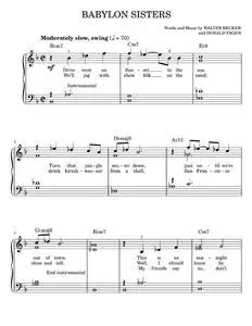 Babylon sisters - Steely Dan (Easy Piano) / AvaxHome