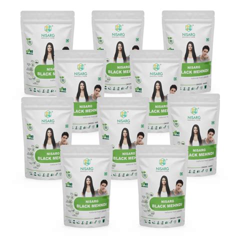 Nisarg Organic Farm Herbal Black Mehndi - 25g – Kreate
