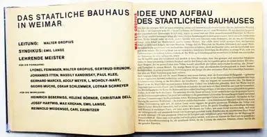 Walter Gropius & Karl Nierendorf - Staatliches Bauhaus Weimar 1919-1923 ...