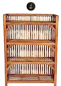 BCF Bamboo Craft Cane Rack A2 Solid Wooden Slipper Stand Utility Rack ...