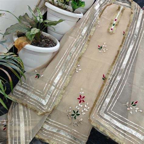 Beautiful Gota Patti Work Kota doria Unstitched Suit – thecotlin