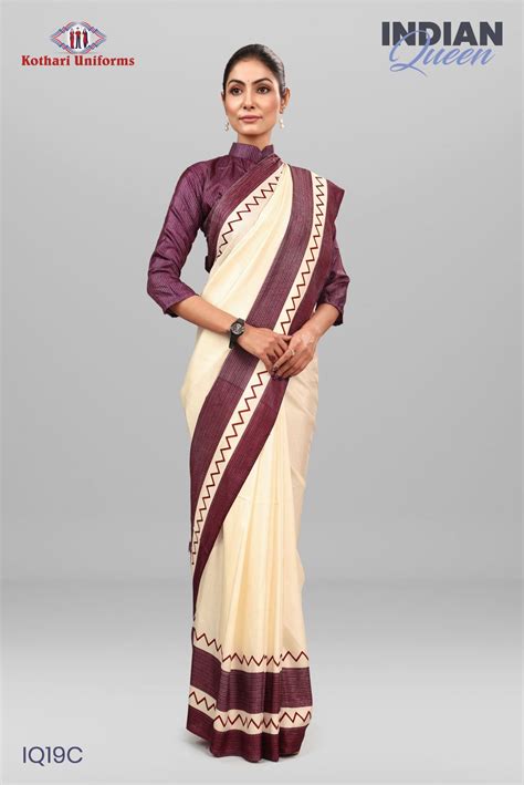 IQ19C - Uniform Saree | Kothari Uniforms | Uniforms For Teachers