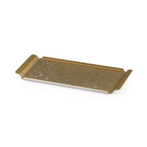 Buy Ikat PU Gold Large Luxury Serving Tray online