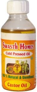 Swasth Homes Natural cold pressed castor oil 100ml Castor Oil Plastic ...