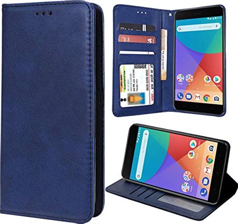 unisTuff Faux Leather Back Case Flip Cover for Mi A1 with ID Card Slot ...