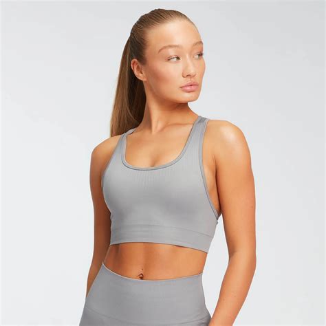 Women's Shape Seamless Ultra Sports Bra | Dark Grey | MYPROTEIN™