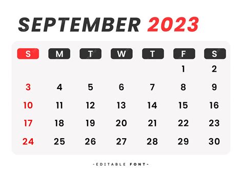 Premium Vector | Calendar month september 2023