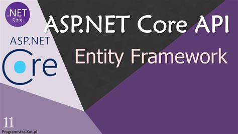 ASP.NET Core API: 11. Entity Framework - YouTube