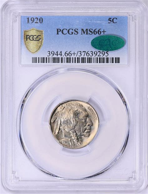 1920 Buffalo Nickel PCGS MS-66+ (CAC Green) (Item 1908603 ...