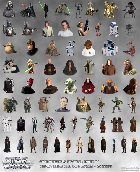 STAR WARS Characters and Droids Alpha Icons PNG by jonathanrey on ...