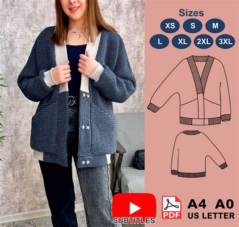 Jacket Sewing Pattern Pdf - Etsy