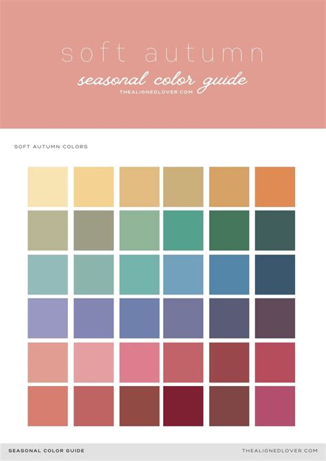 Guide to the Soft Autumn Seasonal Color Palette | The Aligned Lover | Soft autumn, Soft autumn ...