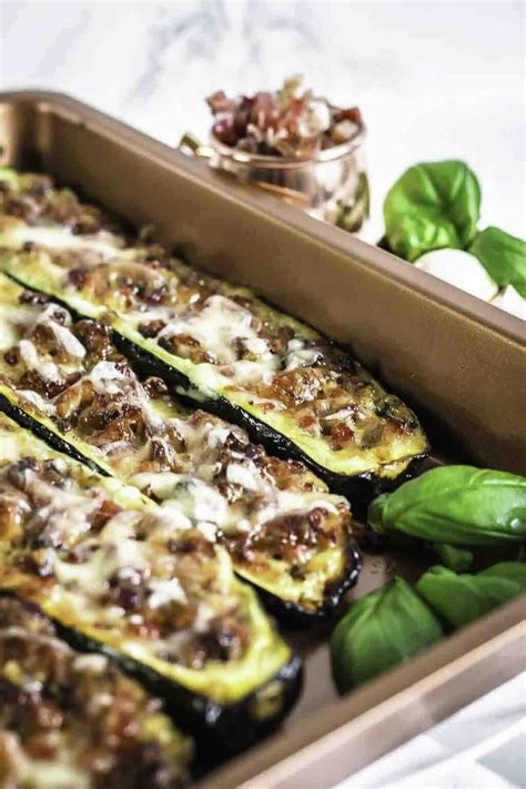Stuffed Zucchini Boats Recipe - Tiny Batch Cooking