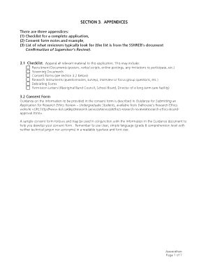 Fillable Online web cs dal FCS CBREB Appendices for CSCI 3160 proposal ...