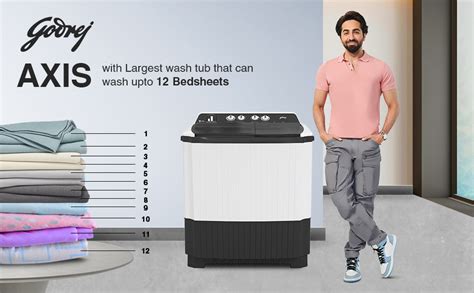 Godrej 12 Kg 5 Star Actie Soak Technology Semi-Automatic Top Load ...