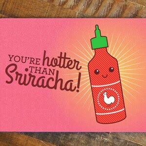 Buy Funny Love Card you're Hotter Than Sriracha Romantic Card, Sexy ...