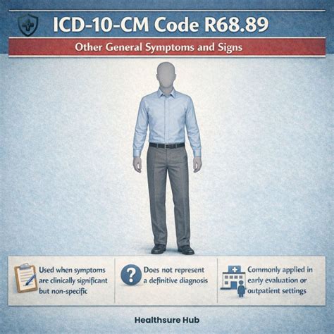 ICD-10 Code R68.89 - Other General Symptoms and Signs