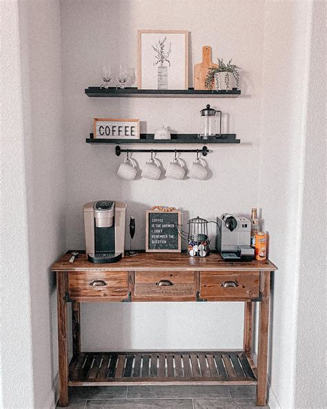 Coffee Bar Station, Coffee Station Kitchen, Home Coffee Bar, Coffee ...