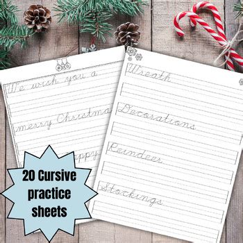 Image result for Christmas Cursive Handwriting Practice
