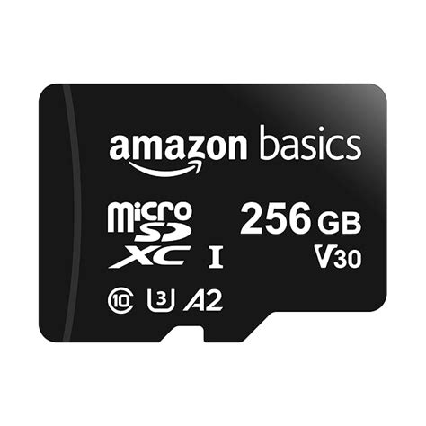 Amazon Basics 256GB MicroSDXC Memory Card with Full Size Adapter