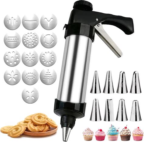 Amazon.com: Suuker Cookie Press Gun Kit, Stainless Steel Spritz Cookie ...