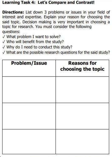 Learning Task 4: Let's Compare and Contrast!Directions: List down 3 ...