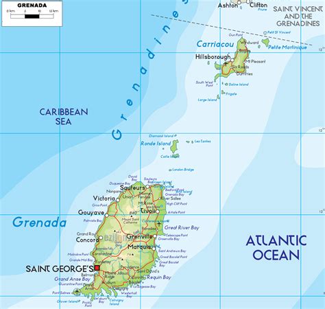 Grenada Map Caribbean