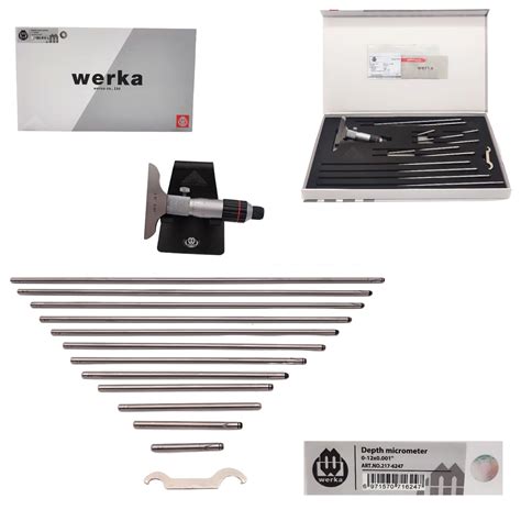 Grace Carbide || Micrómetros de profundidad 0-12x0.001 Pulgada Werka
