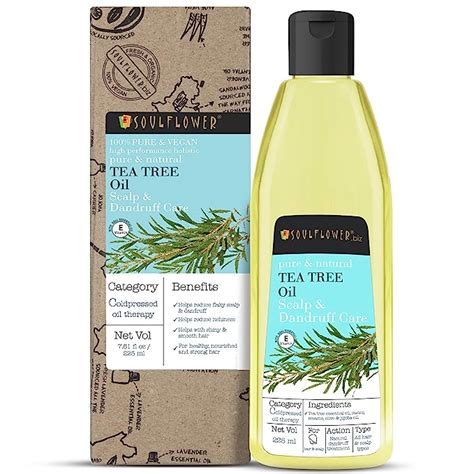 Buy Soulflower Tea Tree Hair Oil | Hair Growth, Scalp Nourishment, Anti ...