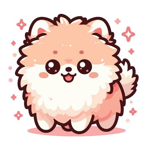 Cute pomeranian dog cartoon isolated on white background 36140520 ...