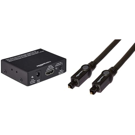 (Open Box) AmazonBasics 4K HDMI to HDMI and Audio (RCA Stereo or Spdif ...